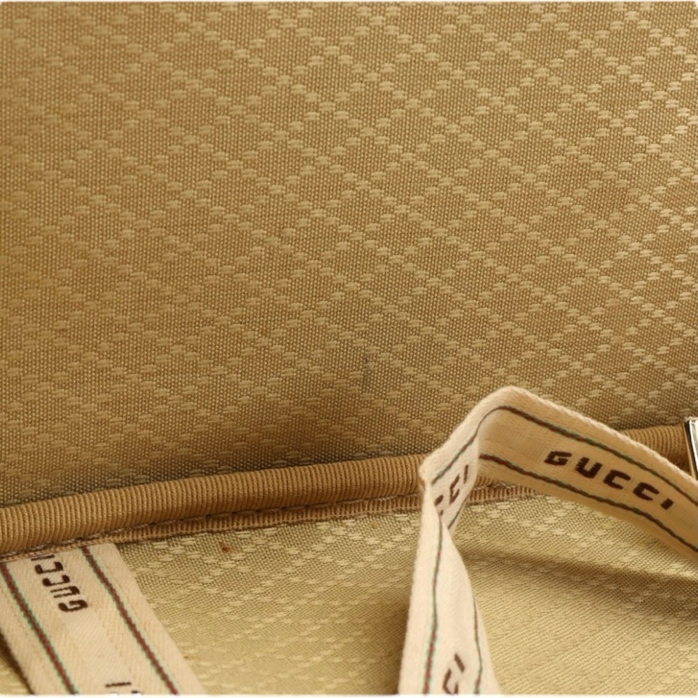 Gucci Micro GG Coated Canvas and Leather Travel Bag Luggage Tag lock key vintage - Picture 12 of 16